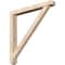 Ekena Millwork Traditional Craftsman Smooth Bracket w/ Offset Brace, Douglas Fir, 5 1/2"W x 46"D x 46"H BKT0604X46X46TRA04SDF - alternate 1